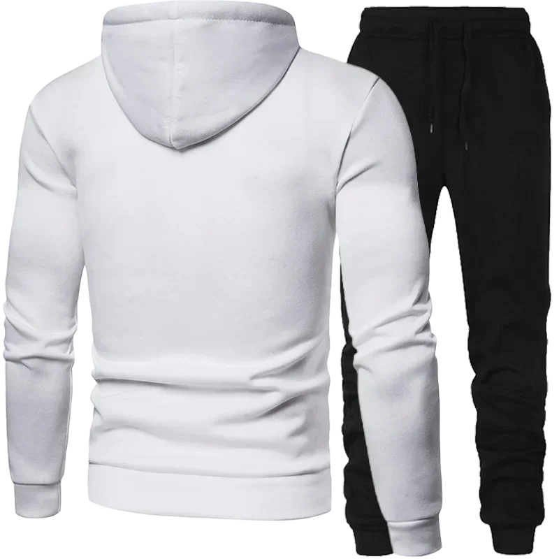 Roupas masculinas manchadas moletom terno com capuz e calças terno masculino moda ternos roupas de inverno novo conjunto de duas peças