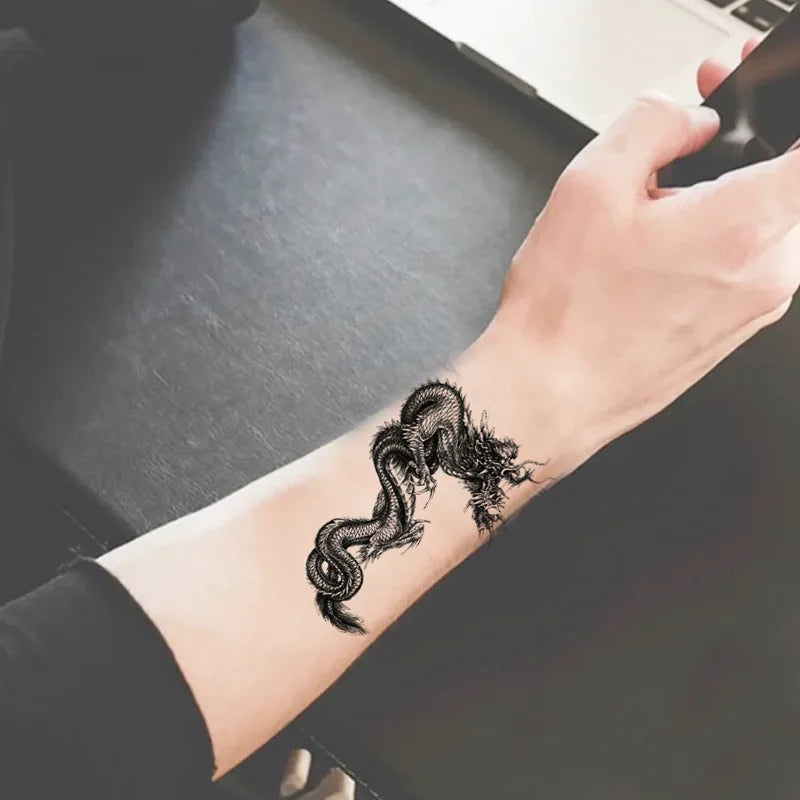 Tatuagem Cor impermeável da etiqueta da tatuagem preto e branco mais de 1000 podem ser combinados à vontade