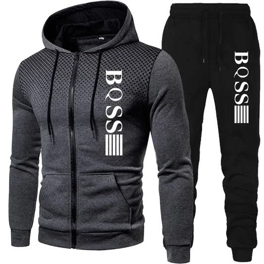 Roupas masculinas manchadas moletom terno com capuz e calças terno masculino moda ternos roupas de inverno novo conjunto de duas peças