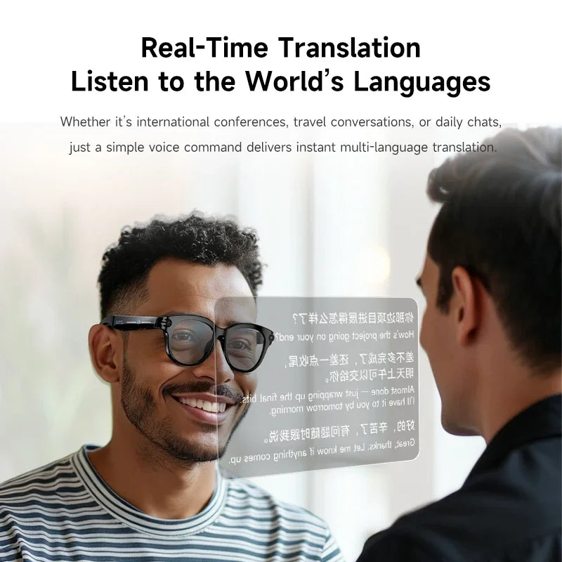 800W Pixel Camera Smart Glasses Video Recording AI Photo Recognition Bluetooth Call Voice Translation Sunglasses For Men Women