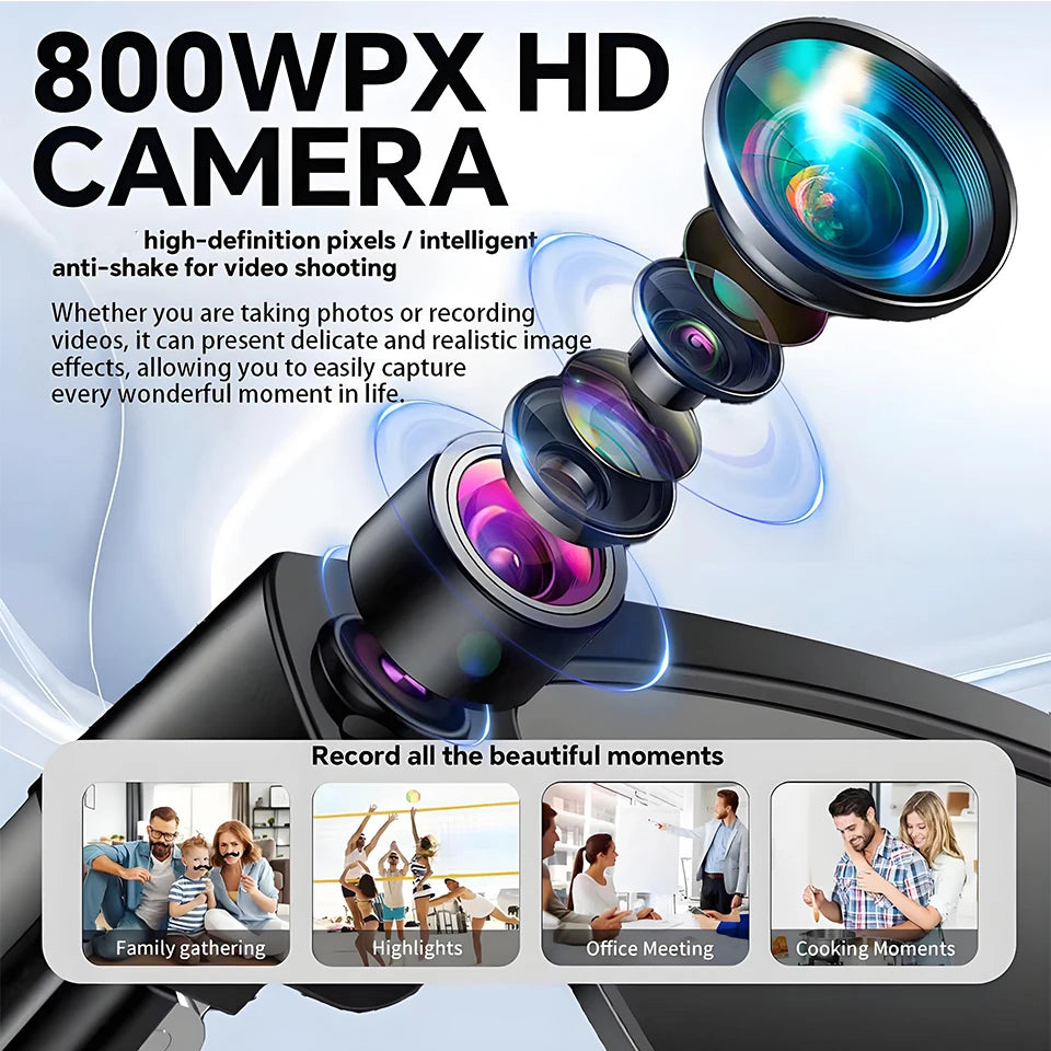 AI Smart Glasses with 1080P Camera, 8MP HD Camera Glasses-Anti-Shake Video Recording, Multi Language Translate, Smart Sunglass